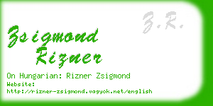 zsigmond rizner business card